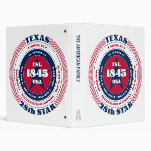 Freedom Loyalty Unity Texas Circle Custom Binder