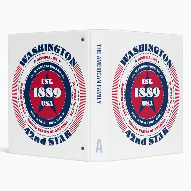 Freedom Loyalty Unity Washington Circle Custom Binder (Background)