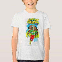 Freedom Man Cartoon Kids T-Shirt – Cute Superhero 