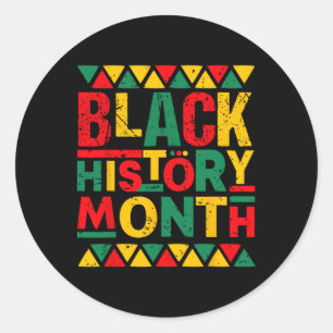 Freedom Melanin Black Proud African Black History Classic Round Sticker