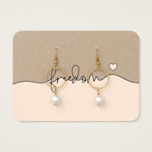 Freedom Minimalist Jewellery Display Card