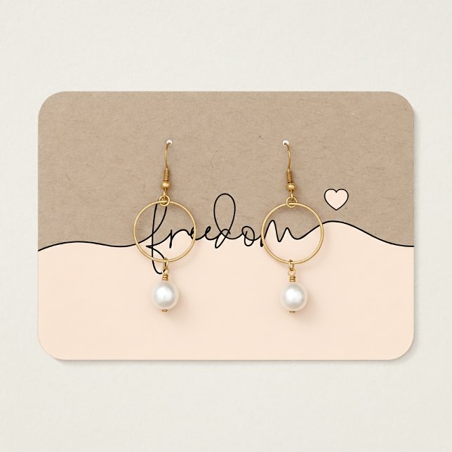 Freedom Minimalist Jewelry Display Card (Creator Uploaded)