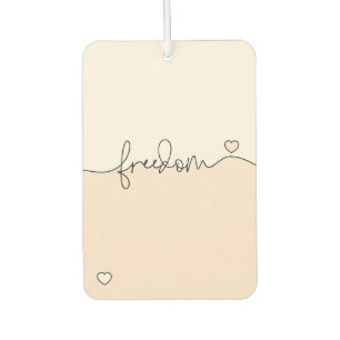 Freedom Minimalist Typography Design Air Freshener