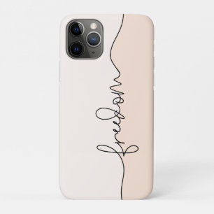 Freedom Minimalist Typography Design iPhone 11 Pro Case