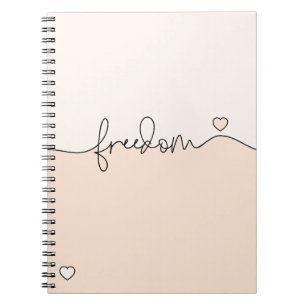 Freedom Minimalist Typography Design Notebook