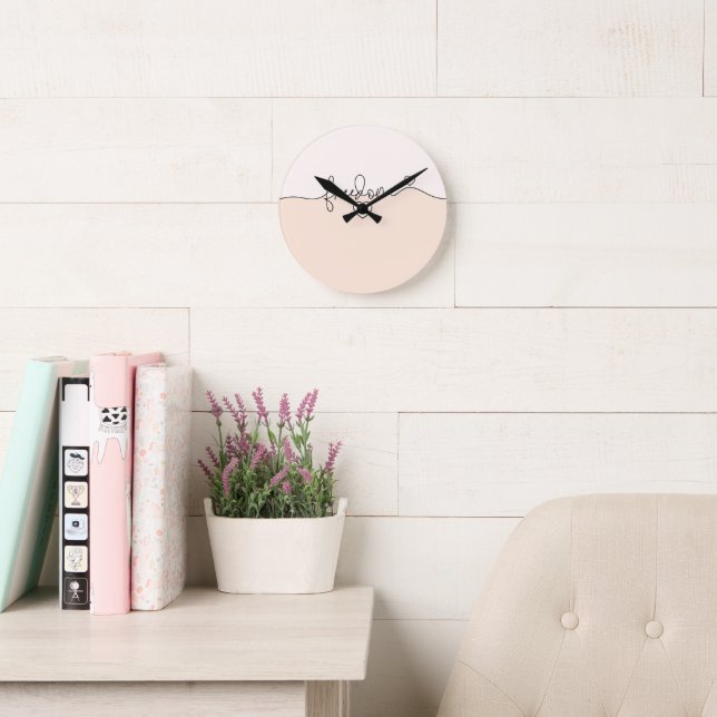Freedom Minimalist Typography Design Round Clock (Reading Room)