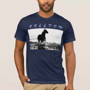Freedom Modern Running Horse Pop Art Men's T-Shirt