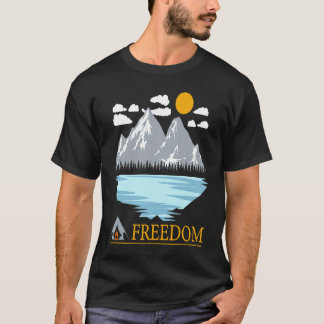 Freedom Mountains Camping T-Shirt