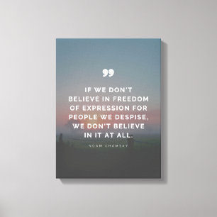 Freedom of Expression Quote by Noam Chomsky Canvas Print