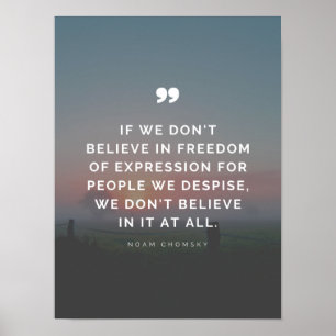 Freedom of Expression Quote by Noam Chomsky  Poster