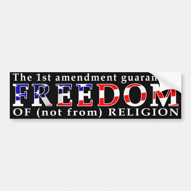 Freedom of Religion bumper sticker (Front)