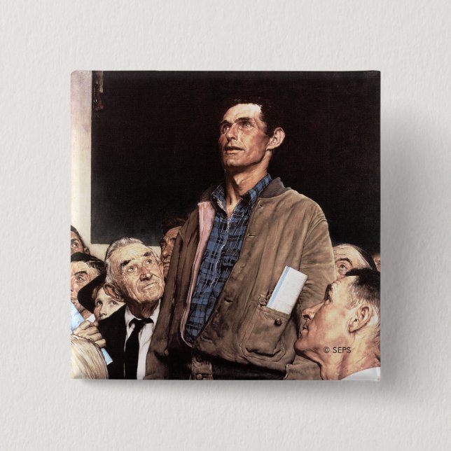 Freedom Of Speech 2 Inch Square Button (Front)