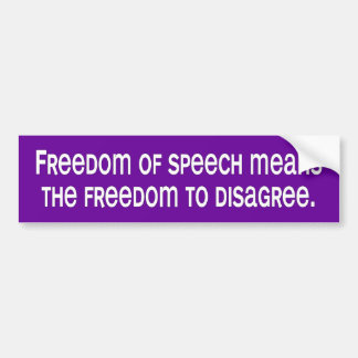 freedom of speech bumper sticker