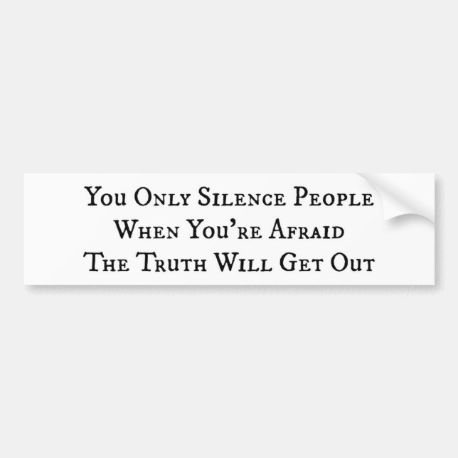 Freedom of Speech Bumper Sticker (Front)