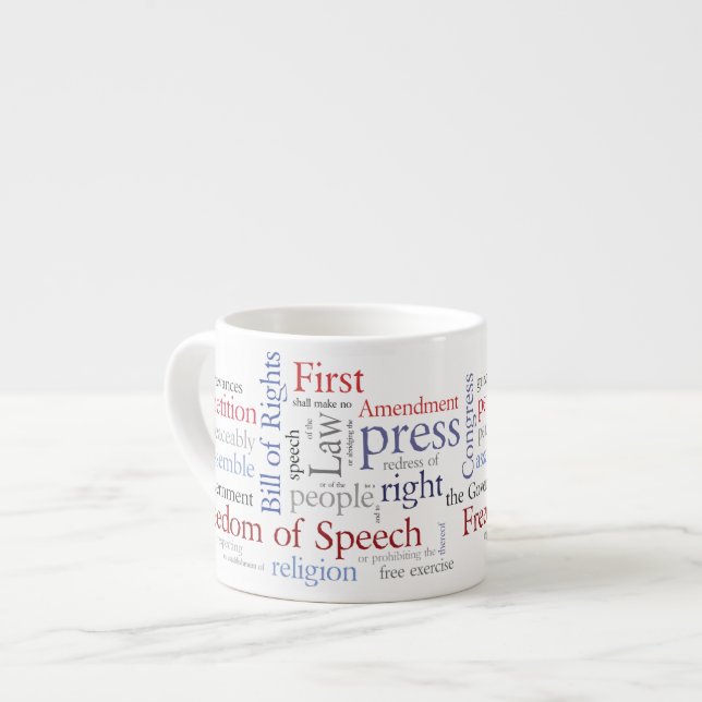 Freedom of Speech First Amendment Rights Espresso Cup (Front Left)