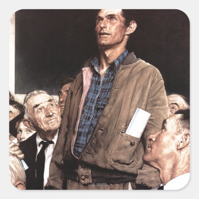 Freedom Of Speech Square Sticker (Front)