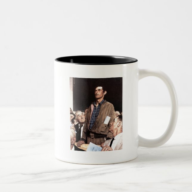 Freedom Of Speech Two-Tone Coffee Mug (Right)