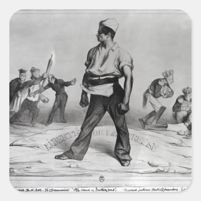 Freedom of the Press Square Sticker (Front)