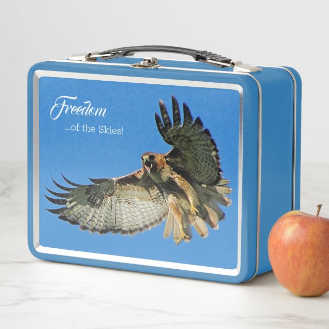 Freedom of the Skies Red'Tailed Hawk Metal Lunch Box (In Situ)
