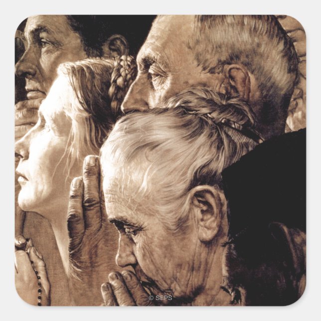 Freedom of Worship Square Sticker (Front)