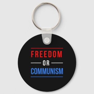Freedom Or Communism Funny Election 2024 Trump Vs Keychain