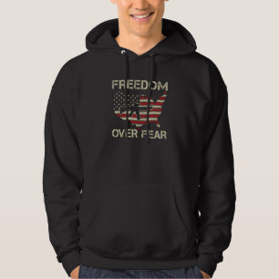 Freedom Over Fear AR15 Pro Guns Rights USA Gun F Hoodie