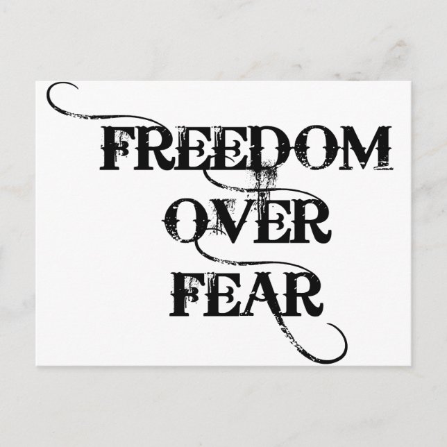 Freedom Over Fear Postcard (Front)