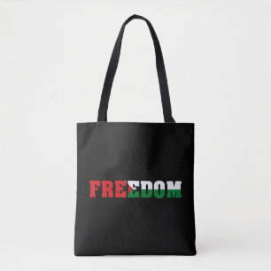 Freedom   Palestine Flag Colours   Free Gaza Tote Bag