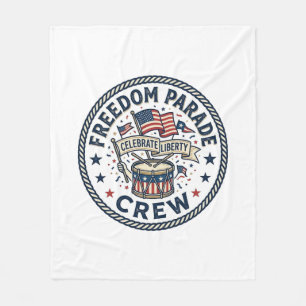 Freedom Parade Crew Patriotic Patriotic Parade Vin Fleece Blanket