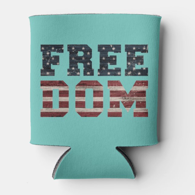 Freedom' Party Cooler – American Flag Tailgate Ice (Front)