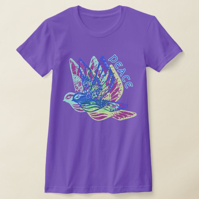Freedom Peace Doves T-Shirt (Laydown)