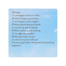 Freedom Poem Metal Wall Art