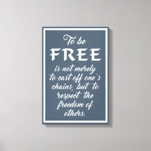 Freedom Quote canvas print