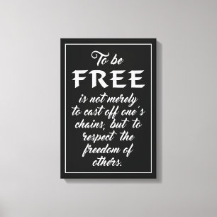 Freedom Quote canvas print