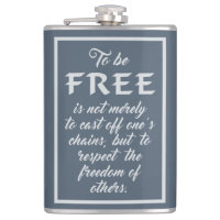 Freedom Quote custom name flask