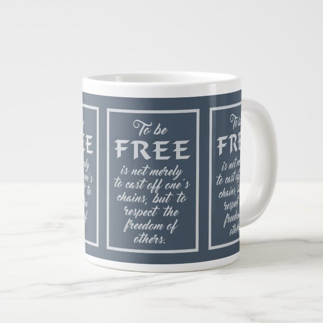 Freedom Quote jumbo mug (Front Right)
