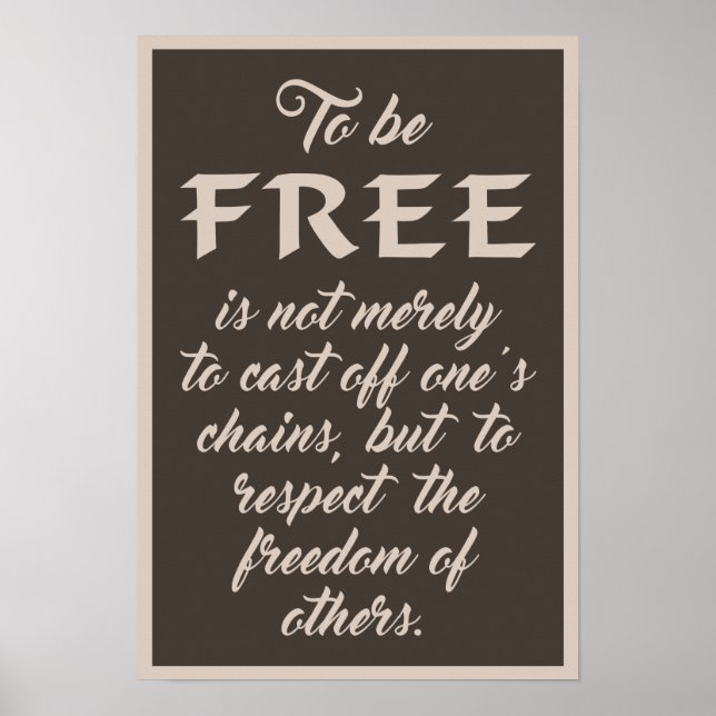 Freedom Quote poster (Front)