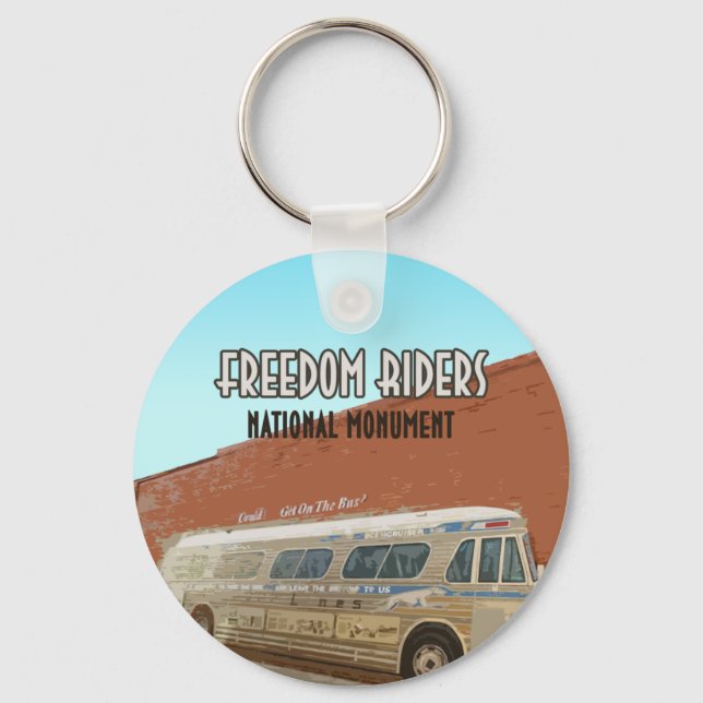 Freedom Riders National Monument Alabama Keychain (Front)