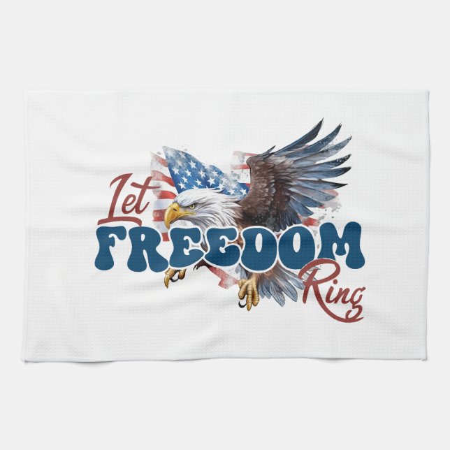 Freedom  Ring Kitchen Towel (Horizontal)