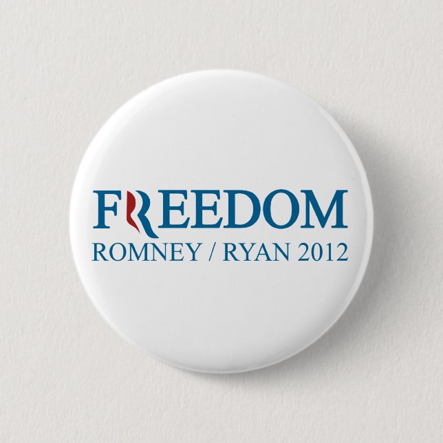 Freedom Romney / Ryan 2012 2 Inch Round Button (Front)