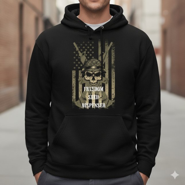 Freedom Seed Dispenser Patriotic Skull Hoodie (Creator Uploaded)