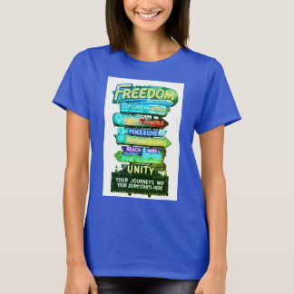 Freedom slogan design basic tshirt