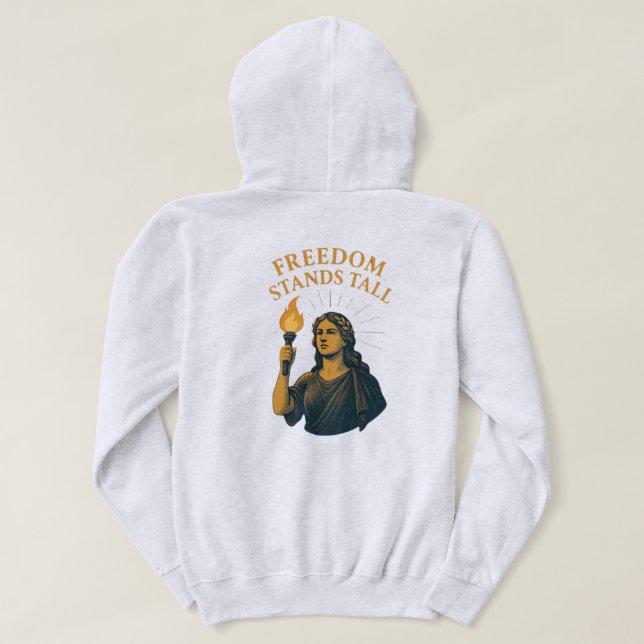 Freedom Stands Tall – A Torch for All Hoodie (Design Back)
