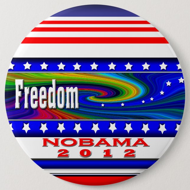 Freedom Stars 6 Inch Round Button (Front)