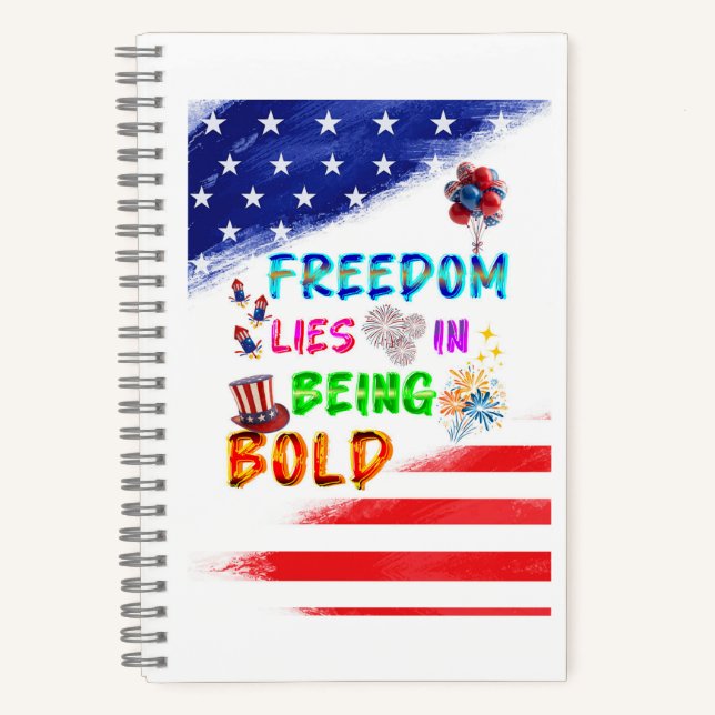 Freedom Stationery Lies In Being Bold Notebook (Front)