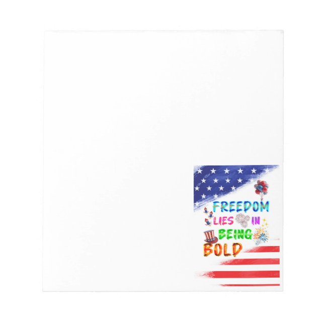 Freedom Stationery Lies In Being Bold Notepad (Front)