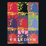 Freedom Statue of Liberty Pop Art Poster<br><div class="desc">United States of America National Symbol Statues,  Monuments and Buildings - Statue of Liberty Pop Art Style Black & White Poster</div>