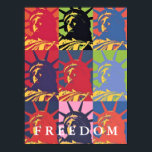 Freedom Statue of Liberty Pop Art Poster<br><div class="desc">United States of America National Symbol Statues, Monuments and Buildings - Statue of Liberty Pop Art Style Black & White Poster</div>
