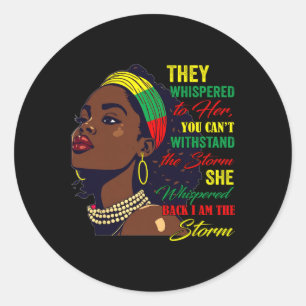 Freedom Storm Juneteenth 1865 African Roots Tee Classic Round Sticker