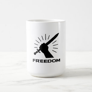 freedom sword graphic coffee mug